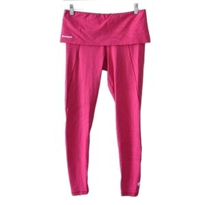 Desigual bright pink yoga pants workout leggings size Medium A8